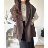 秋コーデの入り口にぴったりの一品。テーラードダブルジレベスト(セットアップ可能) | Classical Elf  | 詳細画像23 