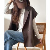 秋コーデの入り口にぴったりの一品。テーラードダブルジレベスト(セットアップ可能) | Classical Elf  | 詳細画像25 