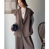 秋コーデの入り口にぴったりの一品。テーラードダブルジレベスト(セットアップ可能) | Classical Elf  | 詳細画像28 