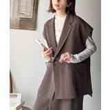 秋コーデの入り口にぴったりの一品。テーラードダブルジレベスト(セットアップ可能) | Classical Elf  | 詳細画像30 