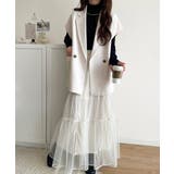 秋コーデの入り口にぴったりの一品。テーラードダブルジレベスト(セットアップ可能) | Classical Elf  | 詳細画像5 