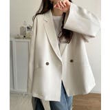 【セットアップ可】自由自在に楽しめる。美シルエットテーラードダブルジャケット | Classical Elf  | 詳細画像8 