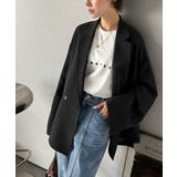 ブラック | 【セットアップ可】自由自在に楽しめる。美シルエットテーラードダブルジャケット | Classical Elf 