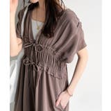 【接触冷感機能付き】一枚サラリ、サマになる。綺麗めシャーリングリボンオールインワ… | Classical Elf  | 詳細画像23 
