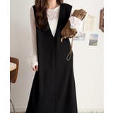 落ち感が美しい。抜け感レイヤードも叶う、上品カットジョーゼットワンピース(ロング… | Classical Elf | 詳細画像18