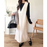 落ち感が美しい。抜け感レイヤードも叶う、上品カットジョーゼットワンピース(ロング… | Classical Elf | 詳細画像2