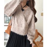 モカ×ブラック | これでコーデ完成の優秀セット！カシュクールウール混ニット×キャミワンピース（セッ… | Classical Elf 