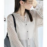 【冷房・ 紫外線・日焼け対策】コーデに抜け感を演出。シアーストライプシャツ | Classical Elf | 詳細画像7