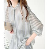 【冷房・ 紫外線・日焼け対策】コーデに抜け感を演出。シアーストライプシャツ | Classical Elf | 詳細画像10