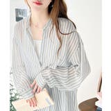 【冷房・ 紫外線・日焼け対策】コーデに抜け感を演出。シアーストライプシャツ | Classical Elf | 詳細画像12