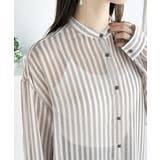 【冷房・ 紫外線・日焼け対策】コーデに抜け感を演出。シアーストライプシャツ | Classical Elf | 詳細画像13