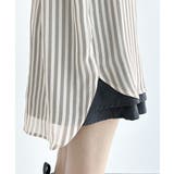 【冷房・ 紫外線・日焼け対策】コーデに抜け感を演出。シアーストライプシャツ | Classical Elf | 詳細画像14