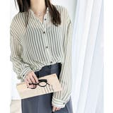 【冷房・ 紫外線・日焼け対策】コーデに抜け感を演出。シアーストライプシャツ | Classical Elf | 詳細画像3