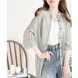 【冷房・ 紫外線・日焼け対策】コーデに抜け感を演出。シアーストライプシャツ | Classical Elf | 詳細画像5