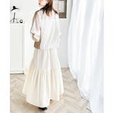 レトロ配色が今っぽ！胸刺繍配色シアー裾ドロストVネックプルオーバー | Classical Elf  | 詳細画像4 