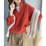 大人カジュアル。ワンポイント胸刺繍入りフリース×キルトハーフジッププルオーバー | Classical Elf | 詳細画像11