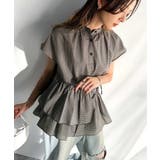 ブラック×ブラウン | 大人カジュアルに活躍。前後2wayサッカー素材アシンメトリーティアードフリルプル… | Classical Elf 