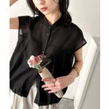 上品な透け感と愛らしさを演出する。シアーバルーンクロップドブラウス | Classical Elf  | 詳細画像10 