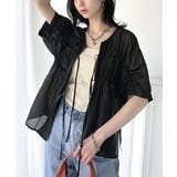 高級感漂う春夏の必需品!前後2WAYギャザーリボンシアーブラウス(半袖) | Classical Elf | 詳細画像12