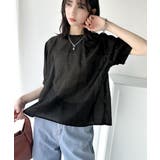 高級感漂う春夏の必需品!前後2WAYギャザーリボンシアーブラウス(半袖) | Classical Elf | 詳細画像14