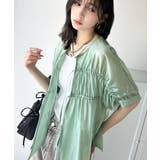 高級感漂う春夏の必需品!前後2WAYギャザーリボンシアーブラウス(半袖) | Classical Elf | 詳細画像24