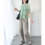 高級感漂う春夏の必需品!前後2WAYギャザーリボンシアーブラウス(半袖) | Classical Elf | 詳細画像27