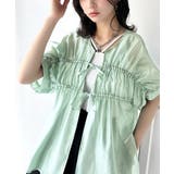 高級感漂う春夏の必需品!前後2WAYギャザーリボンシアーブラウス(半袖) | Classical Elf | 詳細画像33