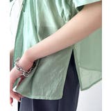 高級感漂う春夏の必需品!前後2WAYギャザーリボンシアーブラウス(半袖) | Classical Elf | 詳細画像51