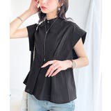 上品さとカジュアルのミックス。サッカー素材前後2wayバンドカラーウエストタック… | Classical Elf  | 詳細画像7 