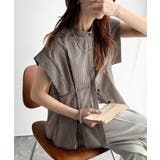 上品さとカジュアルのミックス。サッカー素材前後2wayバンドカラーウエストタック… | Classical Elf  | 詳細画像19 