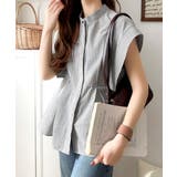 上品さとカジュアルのミックス。サッカー素材前後2wayバンドカラーウエストタック… | Classical Elf  | 詳細画像21 