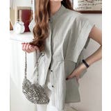 上品さとカジュアルのミックス。サッカー素材前後2wayバンドカラーウエストタック… | Classical Elf  | 詳細画像23 