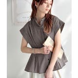 ブラック×ブラウン | 上品さとカジュアルのミックス。サッカー素材前後2wayバンドカラーウエストタック… | Classical Elf 