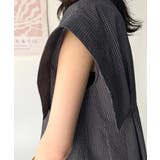 上品さとカジュアルのミックス。サッカー素材前後2wayバンドカラーウエストタック… | Classical Elf  | 詳細画像32 