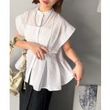 上品さとカジュアルのミックス。サッカー素材前後2wayバンドカラーウエストタック… | Classical Elf  | 詳細画像2 