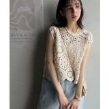 レトロ感漂うトレンド♪前後2WAYクロシェレースフレンチスリーブカットソー | Classical Elf  | 詳細画像8 