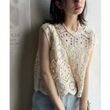 レトロ感漂うトレンド♪前後2WAYクロシェレースフレンチスリーブカットソー | Classical Elf  | 詳細画像9 