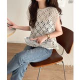 レトロ感漂うトレンド♪前後2WAYクロシェレースフレンチスリーブカットソー | Classical Elf  | 詳細画像16 