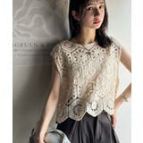 レトロ感漂うトレンド♪前後2WAYクロシェレースフレンチスリーブカットソー | Classical Elf  | 詳細画像2 