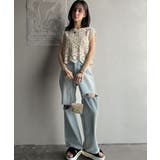 レトロ感漂うトレンド♪前後2WAYクロシェレースフレンチスリーブカットソー | Classical Elf  | 詳細画像6 