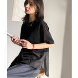春夏に涼しさ引き立てる透け感が◎裾シアー切り替えライトダンボール半袖Tシャツ | Classical Elf | 詳細画像13
