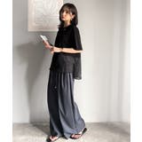 春夏に涼しさ引き立てる透け感が◎裾シアー切り替えライトダンボール半袖Tシャツ | Classical Elf | 詳細画像15