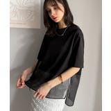 春夏に涼しさ引き立てる透け感が◎裾シアー切り替えライトダンボール半袖Tシャツ | Classical Elf | 詳細画像16
