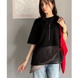 春夏に涼しさ引き立てる透け感が◎裾シアー切り替えライトダンボール半袖Tシャツ | Classical Elf | 詳細画像21