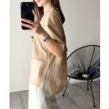 春夏に涼しさ引き立てる透け感が◎裾シアー切り替えライトダンボール半袖Tシャツ | Classical Elf | 詳細画像27