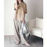 春夏に涼しさ引き立てる透け感が◎裾シアー切り替えライトダンボール半袖Tシャツ | Classical Elf | 詳細画像31