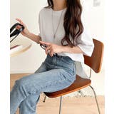 春夏に涼しさ引き立てる透け感が◎裾シアー切り替えライトダンボール半袖Tシャツ | Classical Elf | 詳細画像2