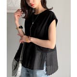 上品フェミニンに決まる。裾シアープリーツライトダンボールフレンチスリーブ風Tシャ… | Classical Elf  | 詳細画像11 