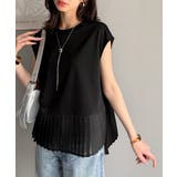 上品フェミニンに決まる。裾シアープリーツライトダンボールフレンチスリーブ風Tシャ… | Classical Elf  | 詳細画像13 