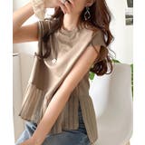 上品フェミニンに決まる。裾シアープリーツライトダンボールフレンチスリーブ風Tシャ… | Classical Elf  | 詳細画像24 